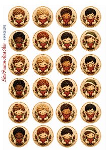 Painel de Feltro Estampado Natal Premium – Meninos Love