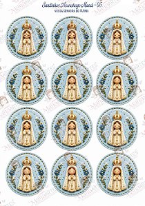 Painel de Feltro Estampado Aconchego de Fé – Nossa Senhora de Fátima