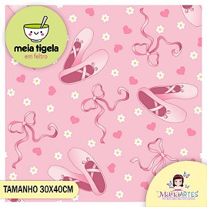 Painel de Feltro Estampado Balé 1 – Exclusivo Meia Tigela