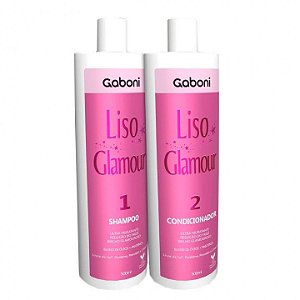Kit Gaboni Liso Glamour Shampoo 500ml + Condicionador 500ml