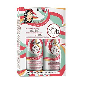 Kit Inoar Divine Curls Shampoo 250ml + Condicionador 250ml
