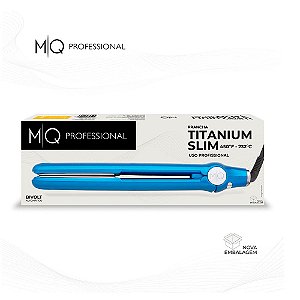 Prancha de Cabelo Titanium Slim MQ Azul Bivolt