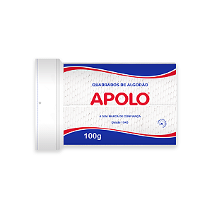 Algodão Quadrado Facial 100G Apolo