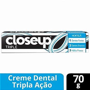 Creme Dental Triple Hortelã 70g Closeup