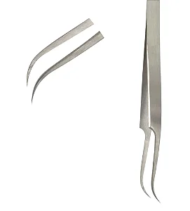 Pinça De Aço Inox Cílios Curva Ref. 2246 Santa Clara