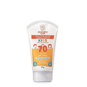 Australian Gold Gel Creme KIDS Protetor Solar Corpo e Rosto FPS70 120g