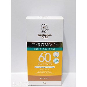 Australian Gold Protetor Solar Facial Antioliosidade Cor 02 FPS60 40g