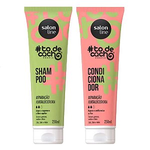 Salon Line #todecachos Kit Reparação Fortalecedora Shampoo 250ml + Condicionador 250ml