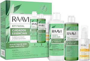 Kit Facial Cuidados Essenciais 3 Produtos Raavi