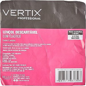 Lençol Descartável Com Elástico 5Un. Vertix Ref. 3179