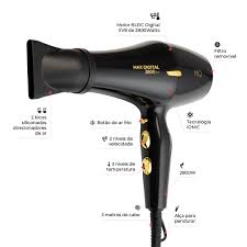 Secador Max 2800 Digital Black 220V MQ
