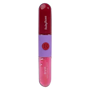 Batom Gloss Líquido Duo LD09 REF. HBF5699 Ruby Rose