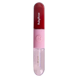 Batom Líquido Gloss Duo D05 REF. HBF5685 Ruby Rose