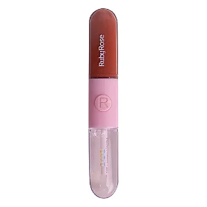 Batom Líquido Gloss Duo D08 REF. HBF5688 Ruby Rose