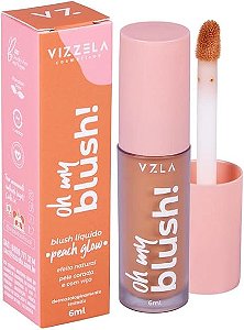 Blush Líquido Cor 02 Peach Glow 6ML Vizzela