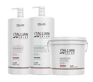 Kit: 01 Shampoo 2.5L + 01 Condicionador 2.5L +  Hidratação 2KG Itallian HairTech