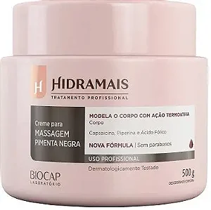 Creme Massagem Pimenta Negra 500G Hidramais