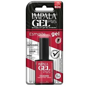 Esmalte Gel Plus Ousada Vermelho Instenso 8ML Impala