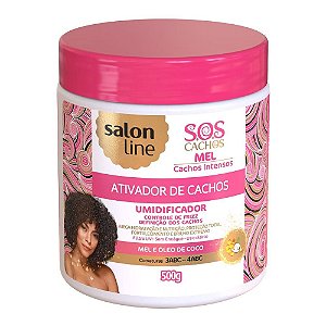 Ativador de Cachos SOS Cachos Mel Cachos Intensos Salon Line 500g