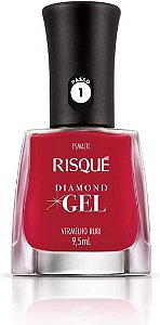 Esmalte Risqué Diamond Gel Vermelho Rubi 9,5ml