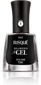 Esmalte Risqué Diamond Gel Preto Caviar 9,5ml