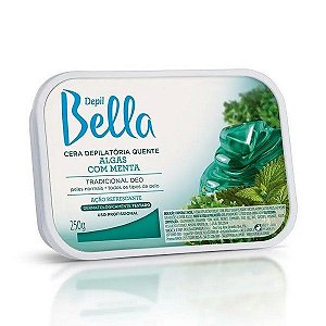 Cera Depil Bella Depilação Algas com menta 250G Depil Bella