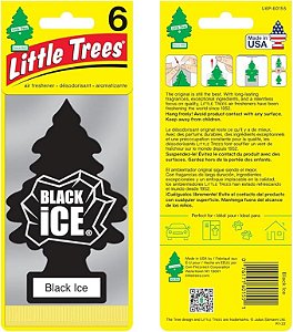 Little Trees Black Ice (Aroma de Frescor) - Com 6 unidades