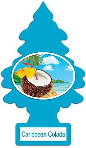 Little Trees Aroma Caribbean Colada (Cheiro de Pina Colada do Caribe), Ideal Para Seu Carro e Ambientes