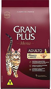 Ração Gran Plus Menu Frango e Arroz para Gatos Adultos