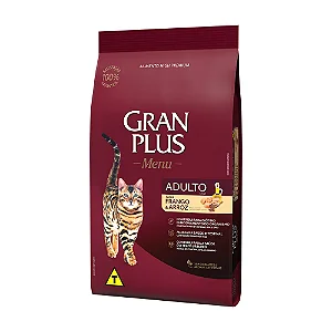 Ração Gran plus para Gatos Adultos Sabor Frango e Arroz