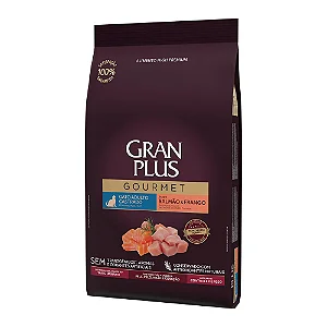 Ração GranPlus Gourmet para Gatos Castrados Sabor Salmão e Frango 10,1 Kg