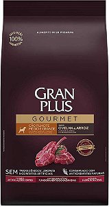 Ração Gran Plus Gourmet Ovelha e Arroz para Cães Filhotes Raças Médias e Grandes