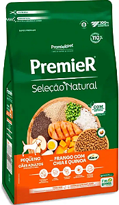Ração Premier Pet Seleção Natural Frango Korin com Chia e Quinoa Cães Adultos Raças Pequenas