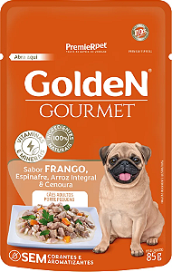 Ração Úmida Golden Gourmet Cães Adultos Porte Pequeno Frango 85g
