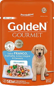 Ração Úmida Golden Gourmet para Cães Filhotes Sabor Frango 85g