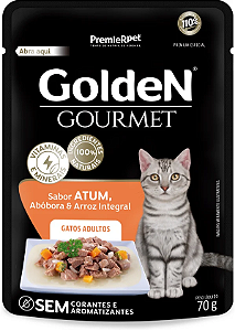 Ração Úmida Golden Gourmet para Gatos Adultos Sabor Atum 70g