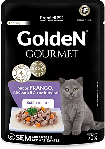 Ração Úmida Golden Gourmet para Gatos Filhotes Sabor Frango 70g