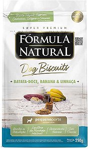 Biscoitos Fórmula Natural Dog Biscuits para Cães de Adultos de Mini e Pequeno Porte Sabor Batata Doce 250g