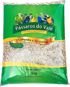 Alimento Calopsita e Agapornis Pássaros do Vale 5 Kg