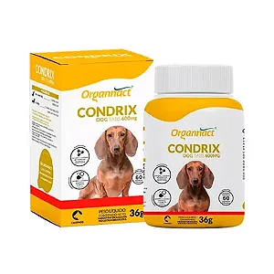 Suplemento Organnact Condrix Dog Tabs com 60 Tabletes 600 mg - 36g