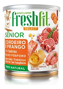 Ração Úmida Lata Fresh Fit Sênior Cordeiro e Frango para Cães Idosos - 280g