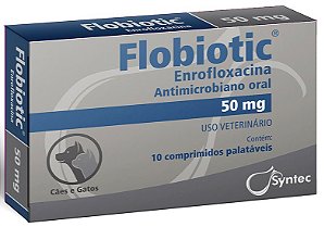 Antibacteriano Syntec Flobiotic para Cães e Gatos 10 Comprimidos 50 mg