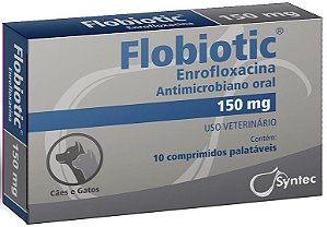 Antibacteriano Syntec Flobiotic para Cães e Gatos 10 Comprimidos 150mg