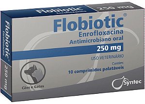 Antibacteriano Syntec Flobiotic para Cães e Gatos 10 Comprimidos 250mg