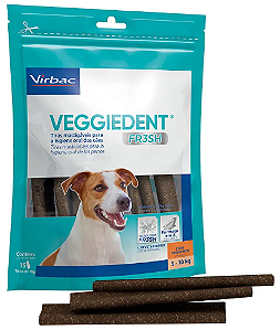 Petisco Virbac Veggiedent Fr3sh para Cães de 5 a 10 kg