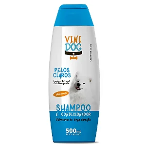 Shampoo e Condicionador Vini Dog Pelos Claros 500 mL