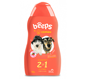 Shampoo Estopinha 2 em 1 Beeps para Cães e Gatos 500ml
