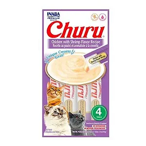 Petisco Churu Galinha e Camarão para Gatos 56 g
