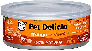 Ração Úmida Natural Pet Delícia Frango com Mamão para Gatos Adultos 110 g