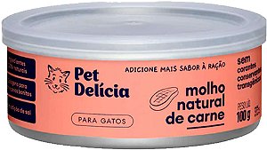 Molho Natural Pet Delícia Carne para Gatos 100g